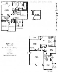 San Elijo Hill Homes for sale in Luminara Plan 1 Floorplan, 2,478sf, 4beds, 2 and a half baths