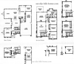 San Elijo Hills Homes for sal in Woodleys Glen Plan 2 Floorplan 2,499sf, 4beds, 3.5 baths