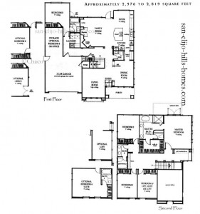 San Elijo Hills Homes for sale in Carmel Plan 1 floorplan 2,576-2,819 sf 6beds, 4 and a half baths