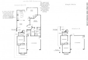 San Elijo Hills Homes for sale in Cedar Crossing plan 1 floorplan 1,705sf, 3beds, 3bath