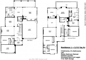 San Elijo Hills Homes for sale in Palisades Plan 1 Floorplan, 3,717sf, 5beds, 4.5baths