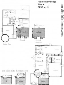 San Elijo Hills Homes for sale in Promontory Ridge Plan 4 Floorplan, 3,253sf, 6bed, 4.5bath
