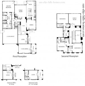 San Elijo Hills Homes for sale in the Meridian Plan 1 Floorplan 3,290sf, 4beds, 3.5baths