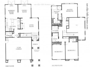 San Elijo Homes for sale in Cambria plan 1 floorplan 1,849sf, 3beds, 2 and a half baths